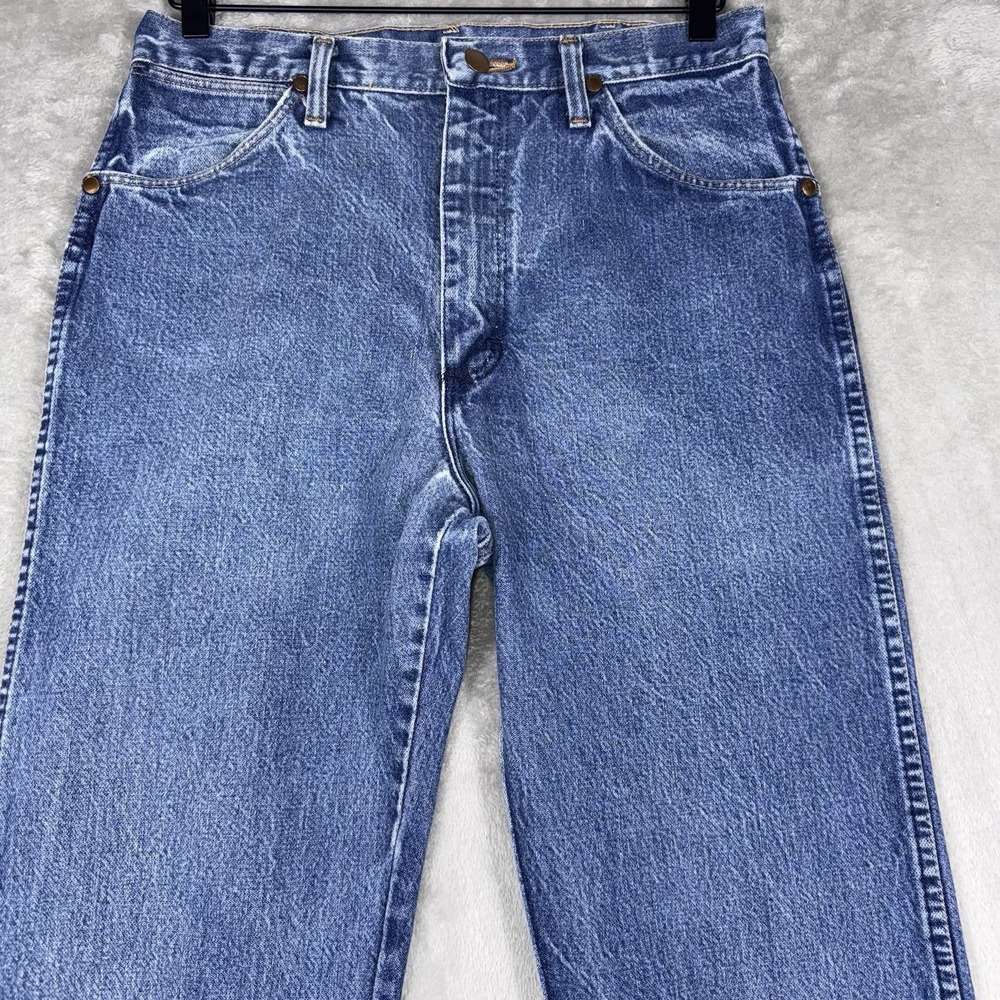 Vintage Wrangler Cowboy Cut Jeans Mens 31x36 (Tag 33x38) 13MWZ Made In USA Rodeo - Picture 2 of 12
